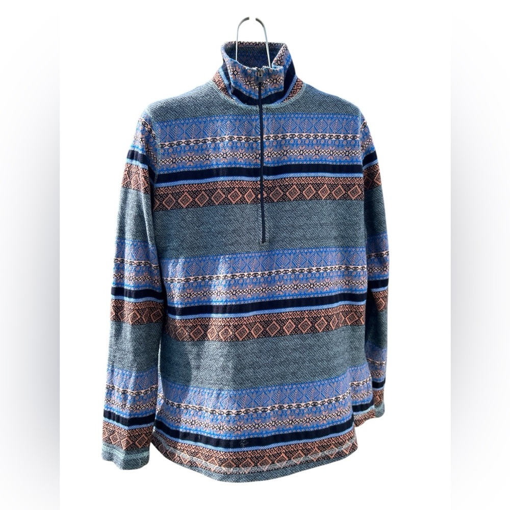 Woolrich Women’s Aztec Tribal Pattern 1/4 Zip Pullover Lightweight Long Sleeve